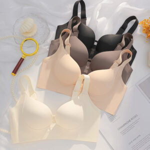 Back Strap Seamless Semi Cup Soft Push-Up Bra