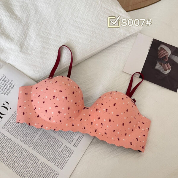 Sweet and Sexy Printed Half Cup Seamless Push Up Bra - Image 7