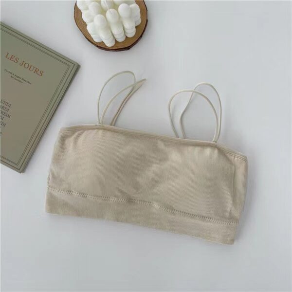 Korean Double Straps Tube Top Chest Warp Bra - Image 5