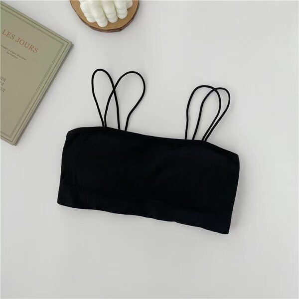 Korean Double Straps Tube Top Chest Warp Bra - Image 4