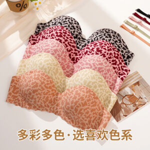 Sexy Leopard Printed Half Cup Push Up Bra