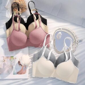 Cotton Printed Border Push Up Bra