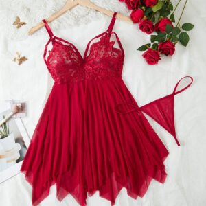 Elegant Romantic Mesh Nighty