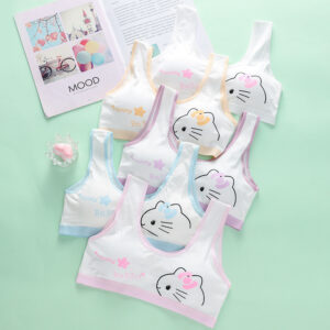 Junior High School Student Pure Cotton Teenage Underwear Vest - (30-50kg)