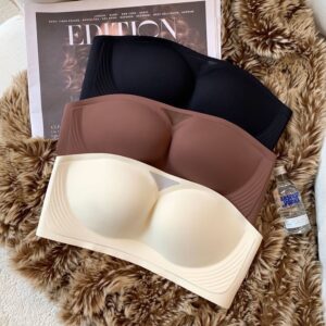 Strapless Half Cup Seamless Push Up Bra
