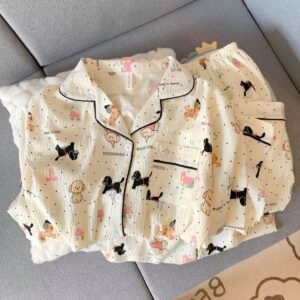 Women's all Season Cloud Cotton Long Sleeve Loose Sweet Home Clothes Suit